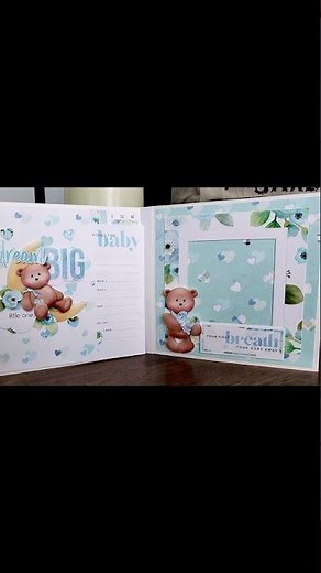 A DIY Scrapbook Mini Album For Your Baby Boy Made From A Kit c/w Tutorial!#scrapbook #minialbum