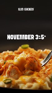 It's time to fall back into your favorite comfort food. Slims is celebrating the end of Daylight Saving Time with a two-for-one special on our Tender Mac Bowls. Cozy up to Fall. Buy one Tender Mac Bowl Meal and get another Tender Mac Bowl Meal, of equal or lesser value, for FREE. Available for Dine-In, Drive-Thru, Online or on the Slim Chickens App. *Of equal or lesser value. Valid for dine-in, drive-thru, online or App orders at participating locations 11/3/2025 through 11/5/2025. Limit 1 per p