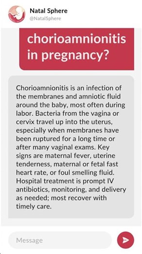 What is chorioamnionitis in pregnancy?