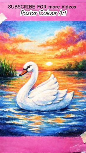 Cute Duck Drawing with Sunrise | Easy Art for Kids @creativestudio123 #ducklife #trending #reels