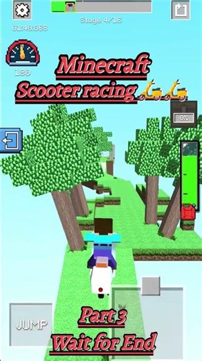 Minecraft scooter racing part 3#viral #minecraft #gaming