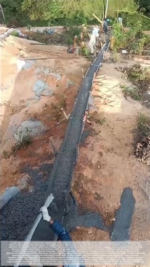 Concrete conveying process using a chute