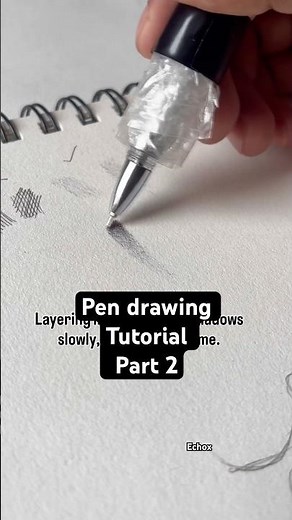 Pen drawing tutorial/hatching layering #drawing #art #pendrawing #viral #tutorial #shorts #howtodraw