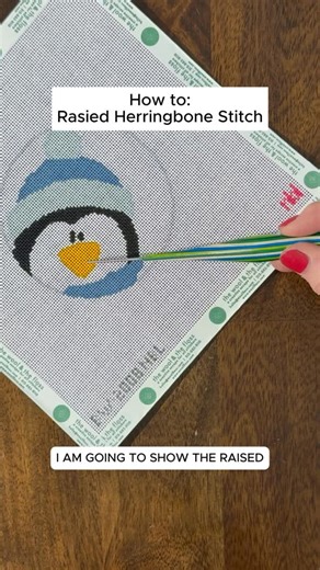 The Wool & The Floss Needlepoint on Instagram: "Today, Colleen, in-house teacher here at The Wool & The Floss, shows us how to do “Raised Herringbone Stitch.” 🪡🧵This tutorial is a part of Colleen’s stitch guide for our “Christmas Portraits Club”: which includes six 4” round canvases with threads and stitch guides. Plus, video support, like this tutorial. Link in bio for more info. 🔗 Closed Herringbone Stitch also works great for leaves. 🌿 Kelli and Colleen discussed this technique in a recen