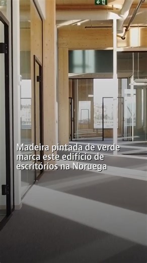 Madeira pintada de verde marca este edifício de escritórios #archidaily #Noruega #escritorios #architecturelovers #fyp | idealista.pt