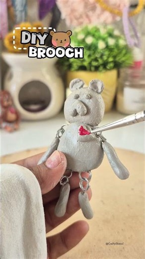 Wait for the Cutest Teddy Brooch Ever 🧸✨ | DIY Teddy Bear Brooch #shorts