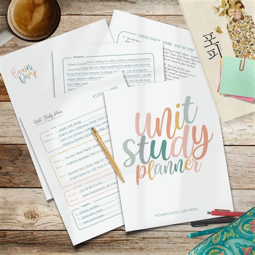 Printable PDF Homeschool Unit Study Planner | Homeschool Lesson Planning Pages | Thematic Lesson Planner | Digital Download - Etsy