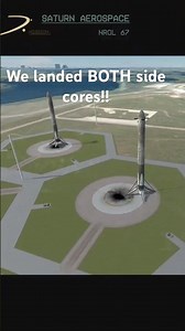 We landed BOTH boosters at once #ksp #space #shorts