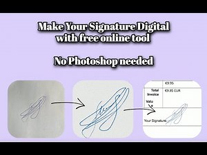 How to make a Digital Signature from a Piece of Paper without Photoshop