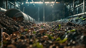 A timelapse video showing the process of composting using a smart composting system from the initial mixing of materials to the final product.