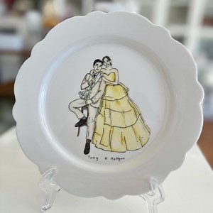 Handpainted Wedding Plate - Etsy