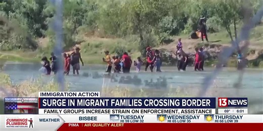 Families now surpass singles crossing the border into the US