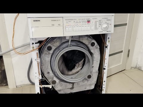 Experiment: washer Siemens iq 717 rinse and spin with open front lid!