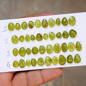 Vesuvianite Cabochon Rose Cut Idocrase Natural Flatback Loose Gemstones for Jewelry Making - Etsy