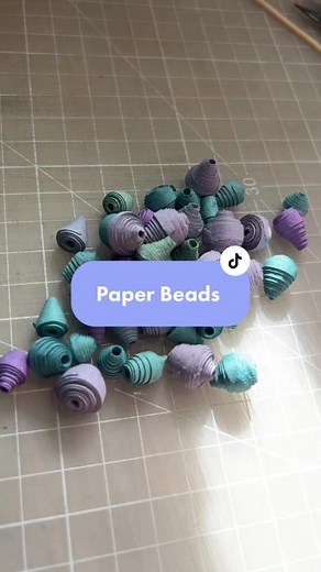 Making paper beads 🥰 #handmade #papermaking #handmadepaper #handmadecraft #craft #smallbusiness #paper #scrapbooking #smallbusinessaustralia #etsy #etsyseller #beads #paperbeads #papercraft