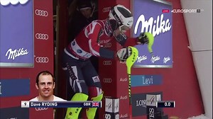 "A BEAUTIFUL SKI!" Dave Ryding leads the opening World Cup slalom of the season 🇬🇧👊 His second run LIVE now on Eurosport! | Team GB