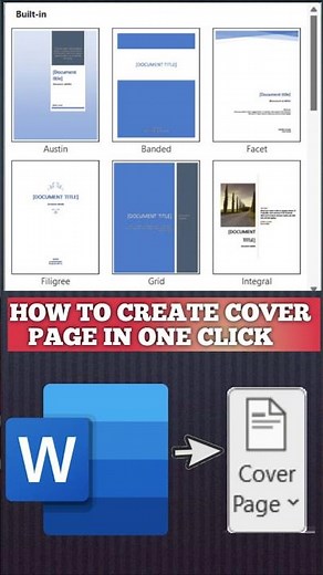 How to Add New Cover Page in MS Word | Insert a Cover Page in Word ‪@PCMobileOfficial‬ ‪@Tech‬
