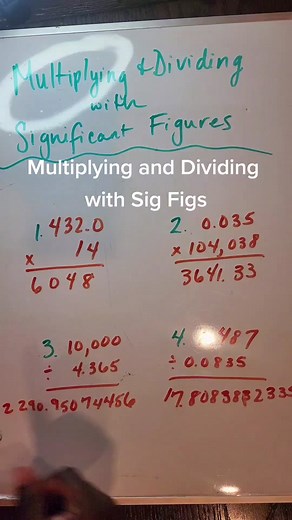 Multiplying and Dividing with Significant figures! Lioe, share and follow. Let me know what else you need help with in the comments. #yourfavoritechemistrytutor #fyp #coachjakes #significantfigures #sigfigs #chemistrytutor