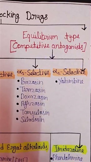 Classification of alpha - Adrenergic blocking drugs💊💊💊💊 #bpharma #motivation #pharmcology #drugs