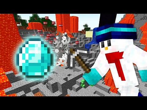 【マイクラ】カオスすぎる世界でダイヤ探し対決！