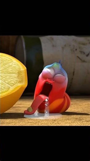 Larva: The Funny Lemon Challenge! 🍋😖#video #shorts