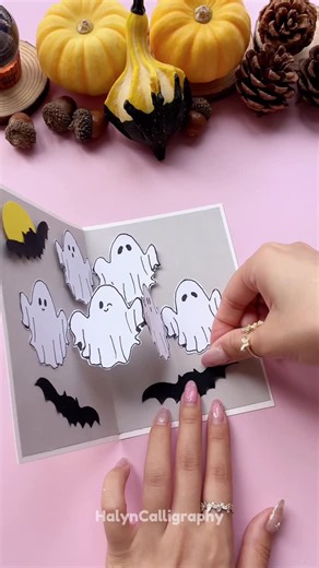 Halyn Calligraphy | DIY Happy Halloween Card 👻 Handmade for Bestie | Instagram