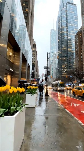 A walk in the rain through the streets of New York City 🇺🇲#newyorkcity #shorts