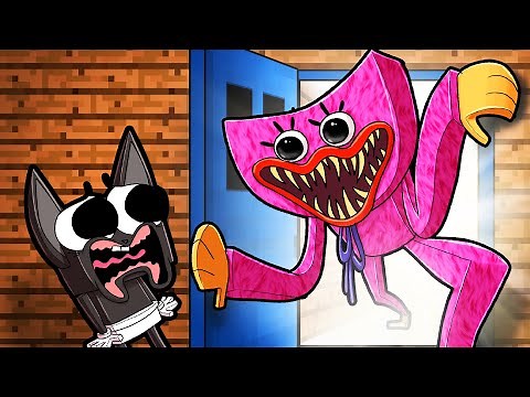 Kissy Missy vs Cartoon Cat...in MINECRAFT! (Poppy Playtime)