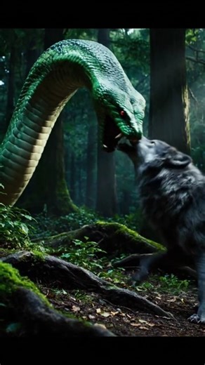 SnakeVsWolf #snake #wolf #attack