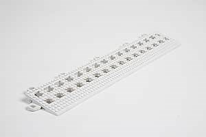 Dri-Dek® - 2"x12" Edges & 2"x2" Corners - Flexible Patio, Lanai, Balcony, Basement & Pool Deck Flooring Beveled Ramps (2"x12" Dri-Dek Edge - 6-Pack, White)