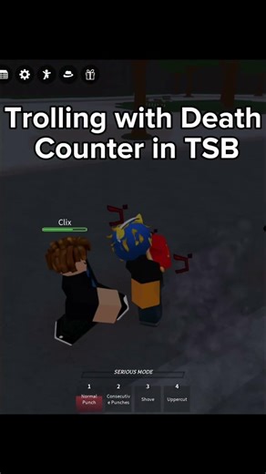 Trolling with Death Counter in TSB#lol
