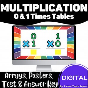 Digital Multiplication 0-1 Times Table | Back to School Review Assessment