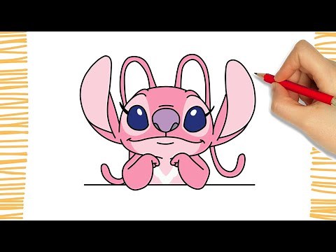 Como dibujar a ANGEL I LILO & STITCH I paso a paso