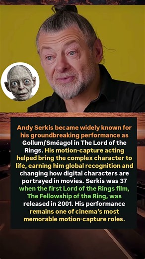 The Face Behind Gollum: Andy Serkis’ Incredible 2001 Transformation 👀🎬