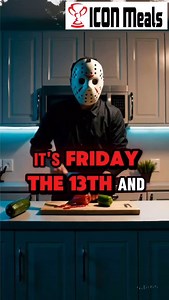 WHO LET JASON IN THE KITCHEN? 🙈 Dad pulls off the mask, nukes an ICON Meal, and flexes while the veggies stop screaming. Zero scares, all gains. Order at www.iconmeals.com 🍴💪 #FridayThe13th #DadHack #ICONMeals #MealPrep | ICON Meals