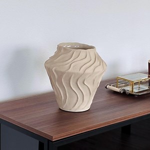 Handmade Ceramic Vase | Sand Collection Pottery | Textured White Ceramic Vase With Glazed Interior - Etsy UK