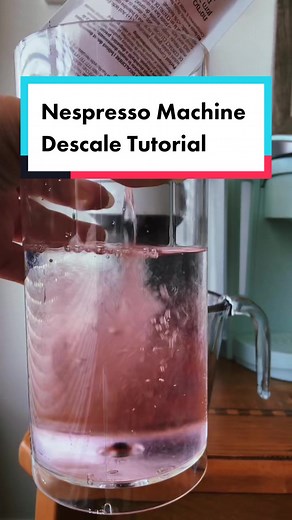 Don’t forget to descale your machine! #nespresso #nespressodescaling #cleantok #coffeemachinecleaning