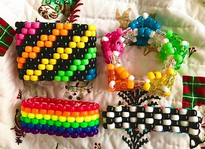 SCENE KANDI CUFFS and Star Cuff - Etsy