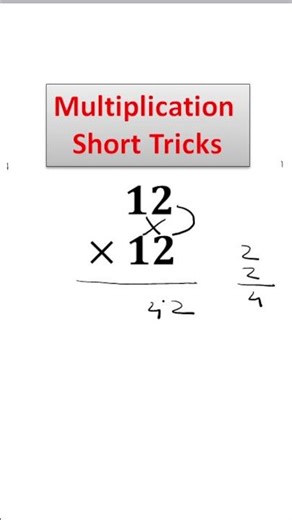 Unbelievable 12 × 12 Multiplication Trick 😱 | Fastest Method Ever | #Shorts | Virakti Education