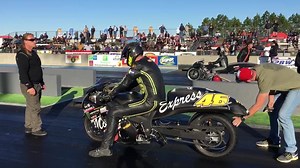 4.6K views · 98 reactions | International Pro Open Race! The Wheelie bar Pro Mod Bike takes on the no-bar Bike. Tommy Saxon vs. Bjorn Fristrom. | CycleDrag | Facebook
