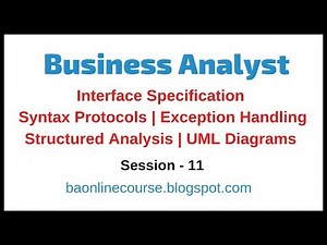 Interface Specification Tutorial | Business Analyst Exception Handling | Syntax Protocols | UML