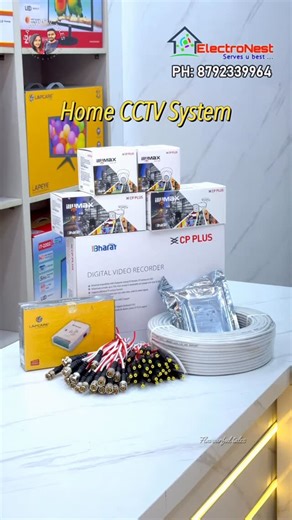 Flavourful Tales | Naveen Nag & Sowmya on Instagram: "Complete CCTV security starts at just ₹12,625 (B/W) at Electronest, Tumkur! 📞 8792339964 📍 Visit us at MG Road, 4th Cross, Opp. Bank of Baroda, Tumkur ✅ 4 Channel DVR ✅ 2 Bullet Cameras + 2 Dome Cameras ✅ HDD, Power Supply, Bundle Cable ✅ BNC & DC Connectors – All Included! 📷 Available CCTV types: Black & White | Semi Colour | Full Colour | Night Vision | SOLAR CCTV | Vehicle tracking | Human tracking 🏠 Perfect for homes, offices, schools