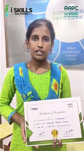 Our i skills solutions candidate placed in Medcode 🎗️ #iskillssolutions #medicalcoding #placement