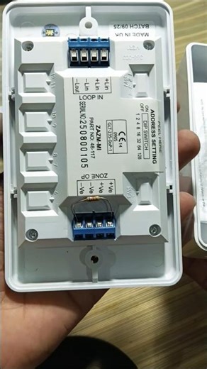 Addressable Zone Monitor Module installing. Conventional Optical Smoke Detector installing
