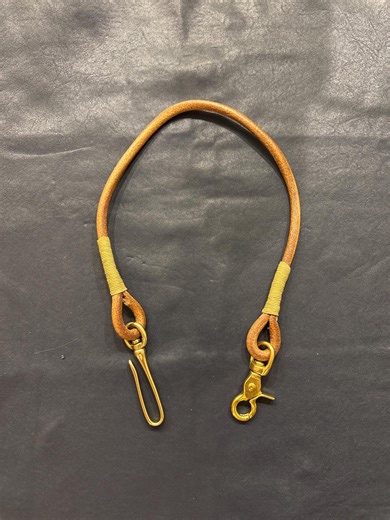 8mm Round Leather Wallet Lanyard, Leather Wallet Chain Alternative, Brass Clasp Key Holder, Rugged EDC Leather Accessory - Etsy