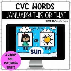 CVC Words | This or That CVC Fluency | January Brain Breaks