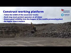 Quarry Work: Safe Construction of a Working Platform
