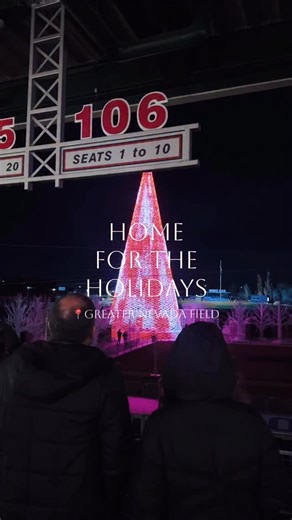 It’s time for Reno Tahoe to shine bright! 💫 Home for the Holdiays is a nine-night immersive holiday experience taking place at @greaternvfield throughout December! 🎄 Follow the link in our profile to light up the night. ⬆️ . @eighty8studios @renoaces | Reno Tahoe