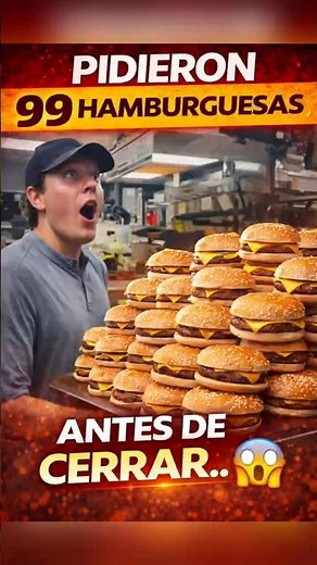 They ordered 99 hamburgers 10 minutes before closing time… and this happened