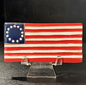 American Flag Subway Tile: Handmade Redware Colonial Stars and Stripes 2x4 Inch, Signed - Etsy
